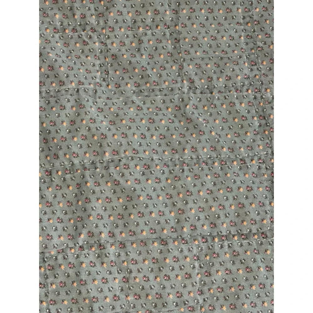 Antiques Country Squares Quilt, Handmade Patchwork Quilt Fits a queen bed FLAWED
